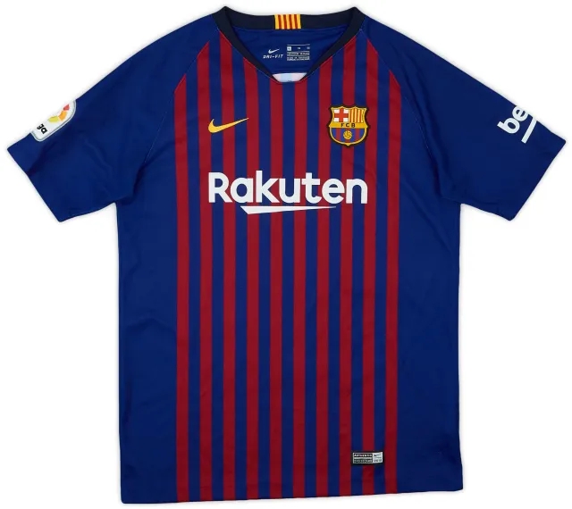 Nike 2018-19 Barcelona Home Shirt - 9/10 - (XL.Boys)