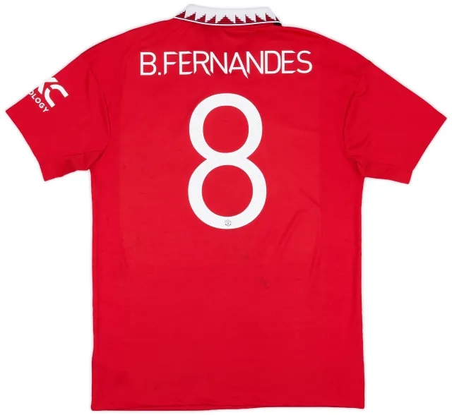 adidas 2022-23 Manchester United Home Shirt B. Fernandes #18 - 9/10 - (XL)