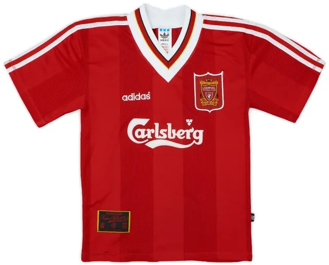 adidas 1995-96 Liverpool Home Shirt - 7/10 - (L.Boys)