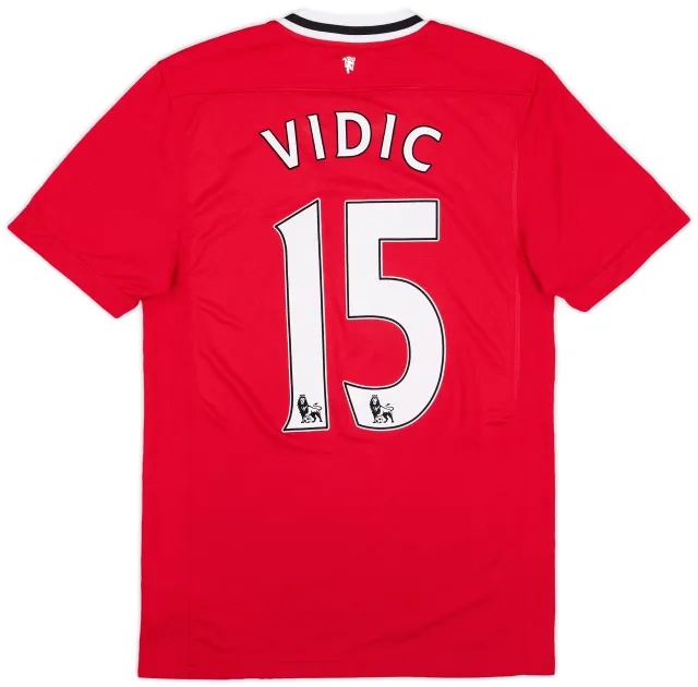 Nike 2011-12 Manchester United Home Shirt Vidic #15 - 7/10 - (S)