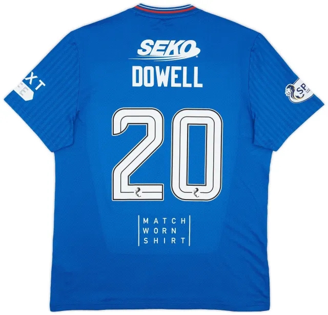 Castore 2023-24 Rangers Match Issue Home Shirt Dowell #20