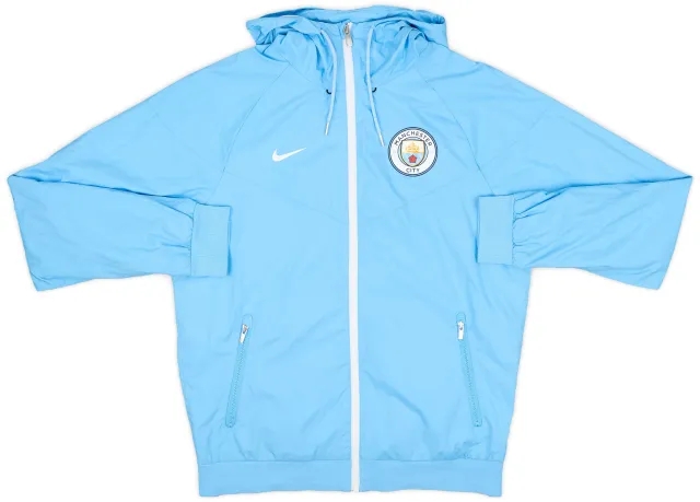 2016-17 Manchester City Nike Hooded Rain Jacket - 8/10 - (S)