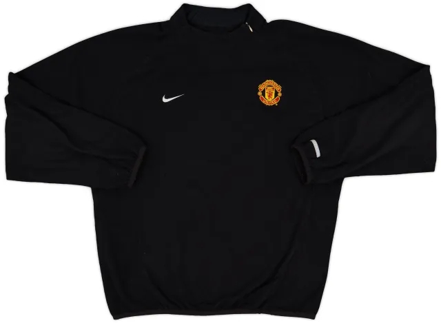 2002-03 Manchester United Nike 1/4 Zip Fleece Top - 8/10 - (XL)