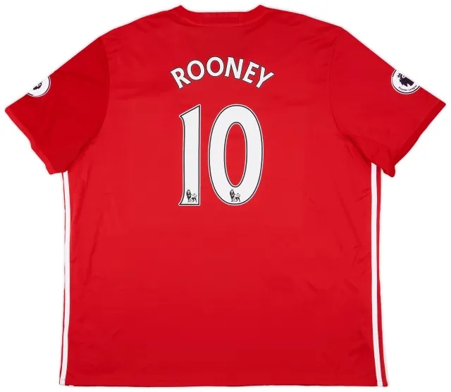 adidas 2016-17 Manchester United Home Shirt Rooney #10 - 9/10 - (3XL)
