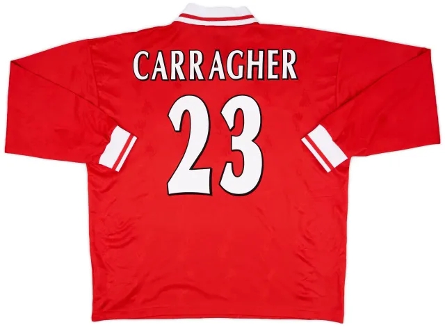 Reebok 1996-98 Liverpool Home L/S Shirt Carragher #23 - 9/10 - (XL)