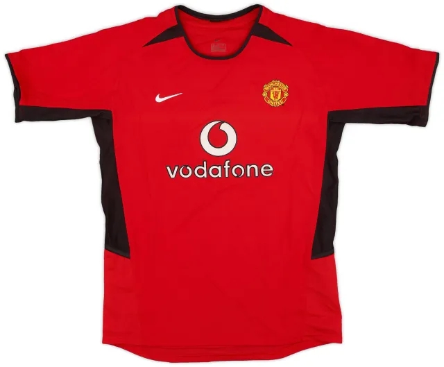 Nike 2002-04 Manchester United Home Shirt - 8/10 - (L.Boys)