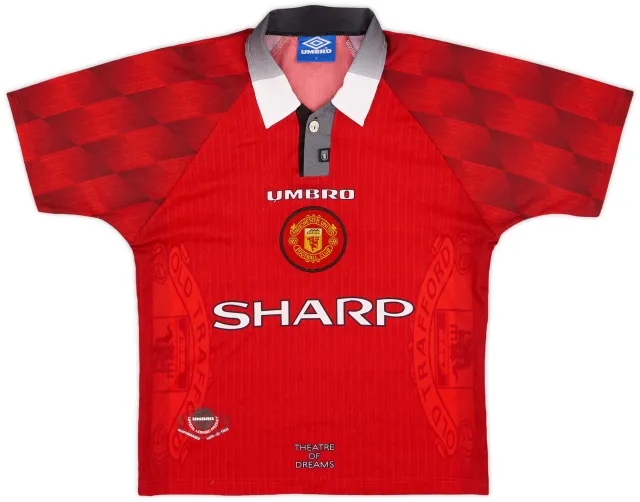 Umbro 1996-98 Manchester United Home Shirt - 8/10 - (Y)
