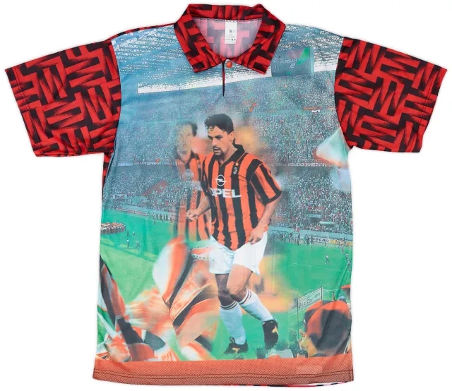 Training 1996-97 AC Milan Graphic Shirt R. Baggio #18 - 8/10 - (S)