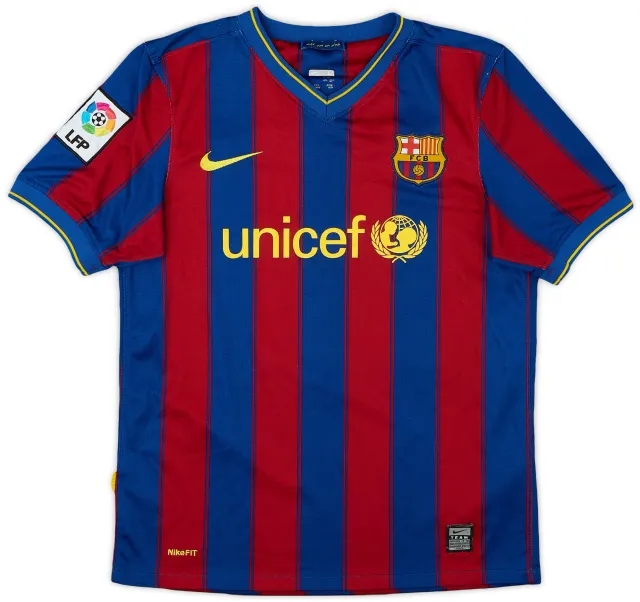 Nike 2009-10 Barcelona Home Shirt - 9/10 - (L.Boys)