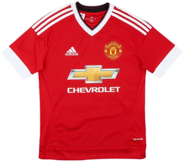 adidas 2015-16 Manchester United Home Shirt - 8/10 - (L.Boys)
