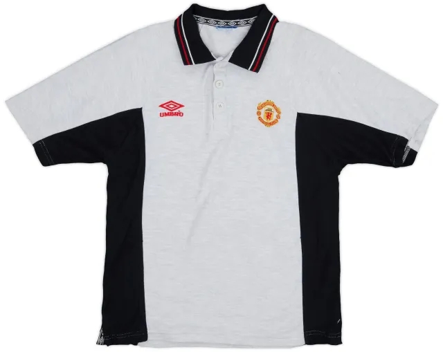 1996-98 Manchester United Umbro Polo Shirt - 7/10 - (M)