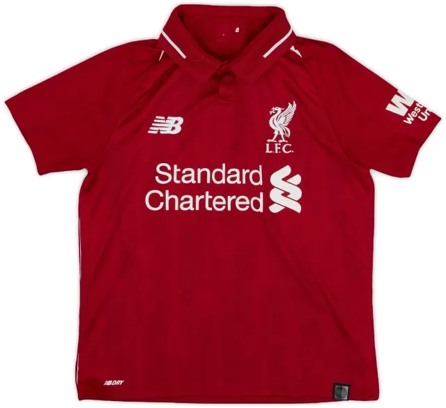 NewBalance 2018-19 Liverpool Home Shirt - 7/10 - (L.Boys)