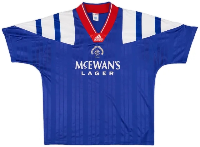 adidas 1992-94 Rangers Home Shirt - 7/10 - (L/XL)