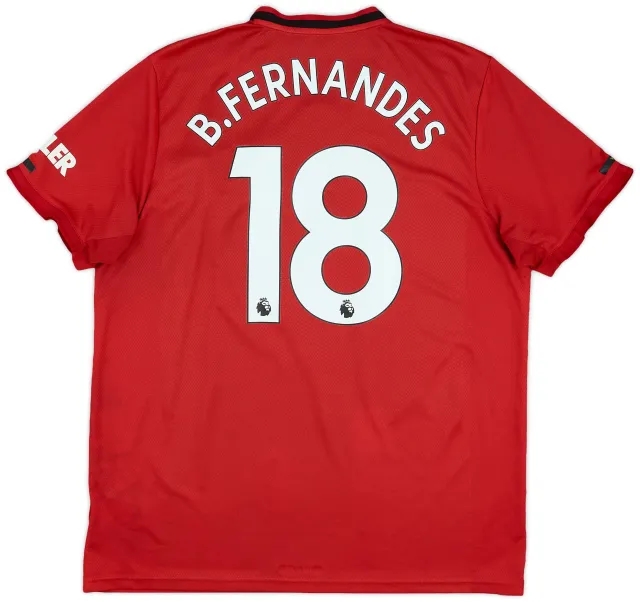 adidas 2019-20 Manchester United Home Shirt B.Fernandes #18 - 5/10 - (XL)