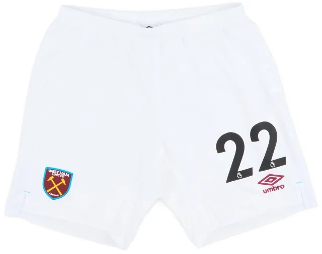 Umbro 2017-18 West Ham Match Issue Home Shorts #22 (Byram)