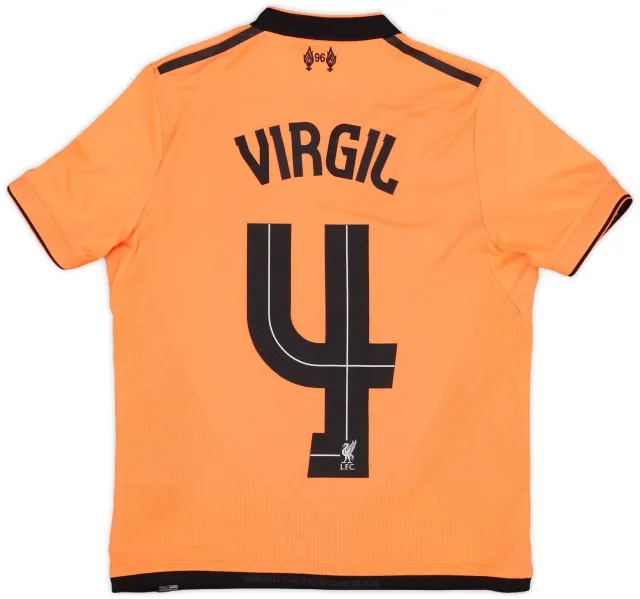 NewBalance 2017-18 Liverpool 125 Years Third Shirt Virgil #4 - 6/10 - (M.Boys)