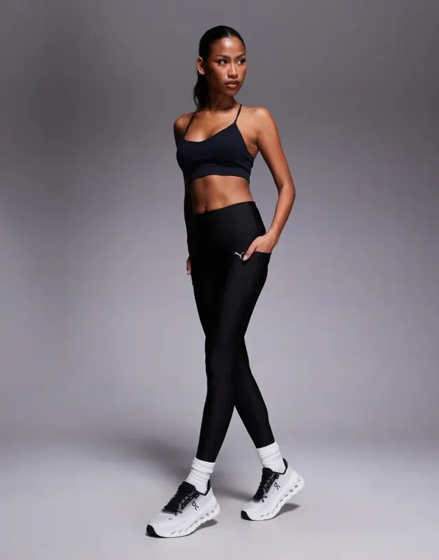 Puma Velocity Running Tights In Puma Black