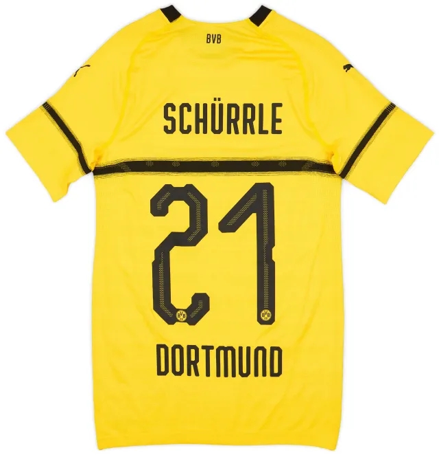 Puma 2018-19 Borussia Dortmund Player Issue (EvoKNIT) European Home Shirt Schurrle #21 - 9/10 - (XL)