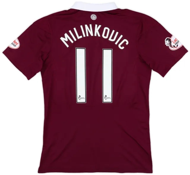 Umbro 2017-18 Hearts Home Shirt Milinkovic #11 - 9/10 - (S)