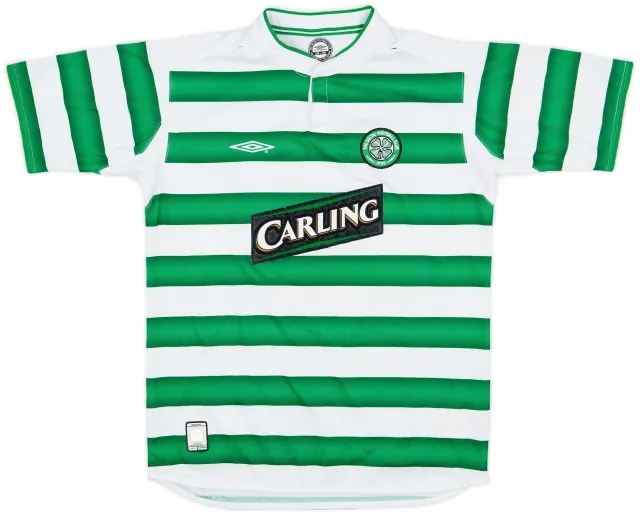 Umbro 2003-04 Celtic Home Shirt - 8/10 - (L.Boys)