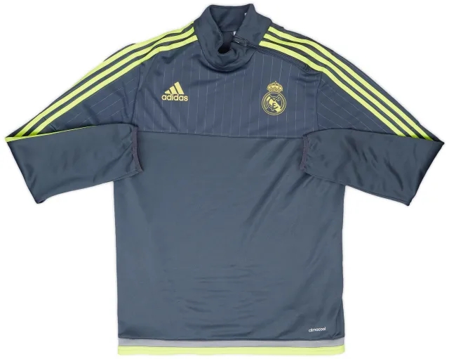 2015-16 Real Madrid adidas 1/4 Zip Drill Top - 8/10 - (M)