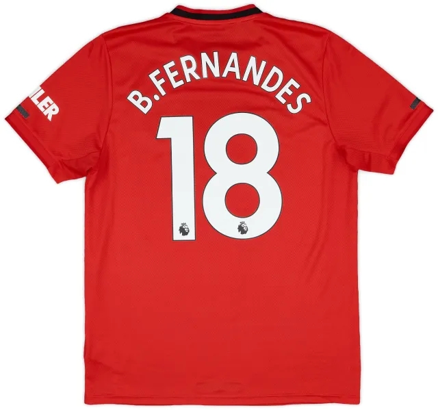adidas 2019-20 Manchester United Home Shirt B.Fernandes #18 - 8/10 - (M)