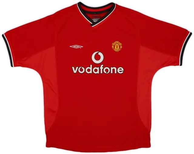 Umbro 2000-02 Manchester United Home Shirt - 9/10 - (L.Boys)