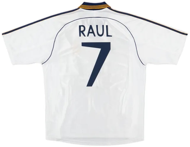 adidas 1998-00 Real Madrid Home Shirt Raul #7 - 5/10 - (L)