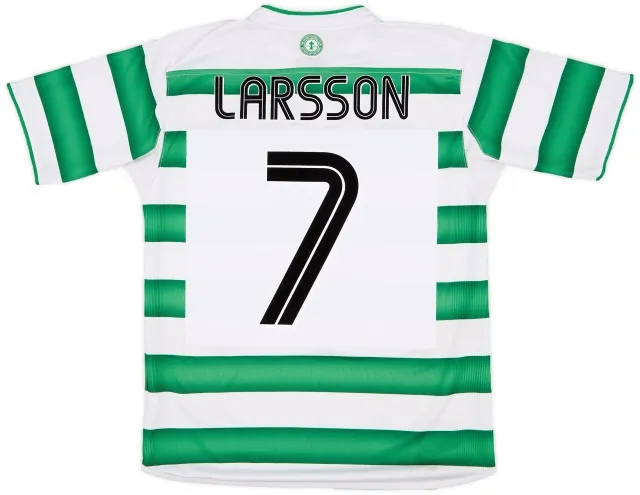 Umbro 2003-04 Celtic Home Shirt Larsson #7 - 7/10 - (S)
