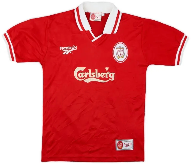 Reebok 1996-98 Liverpool Home Shirt - 8/10 - (Y)