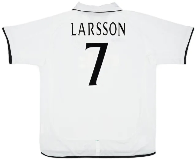 Umbro 2001-02 Celtic Away Shirt Larsson #7 - 8/10 - (XXL)