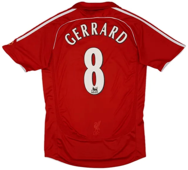 adidas 2006-08 Liverpool Home Shirt Gerrard #8 - 6/10 - (S)