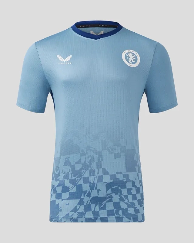 Castore Mens Aston Villa Fc Third Matchday T-shirt - Blue Shadow / Blue Depths