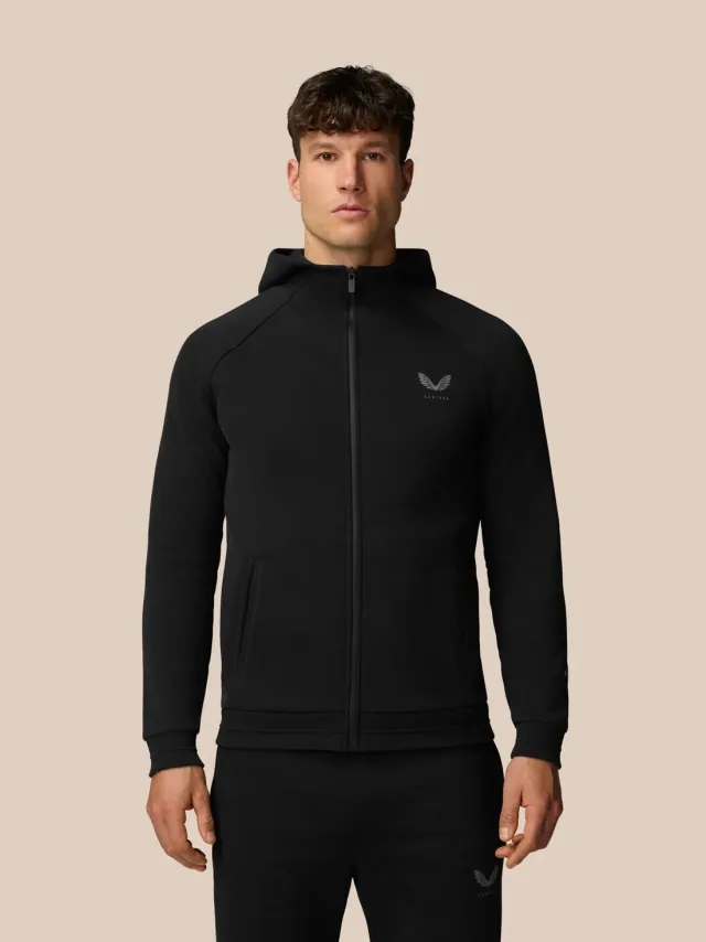 Castore Adapt Fleece Zip-through Hoodie - Black