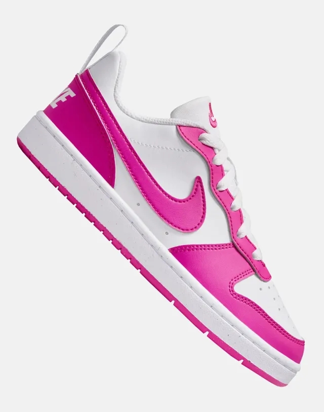 Nike Older Kids Court Borough Low Recraft Trainers in Pink/White