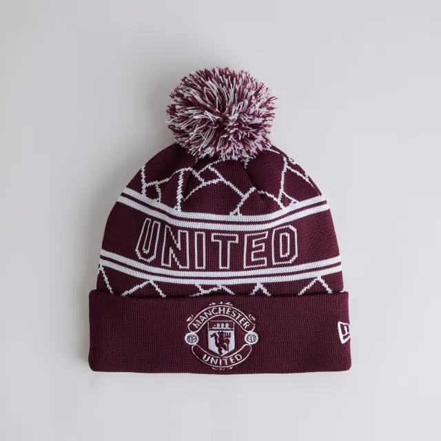 Manchester United x New Era Sport Knit Beanie Burgundy