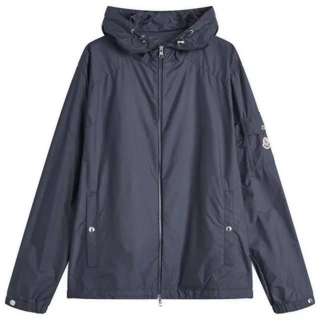 Moncler Men's Etiache Recycled Rainwear Jacket Navy
