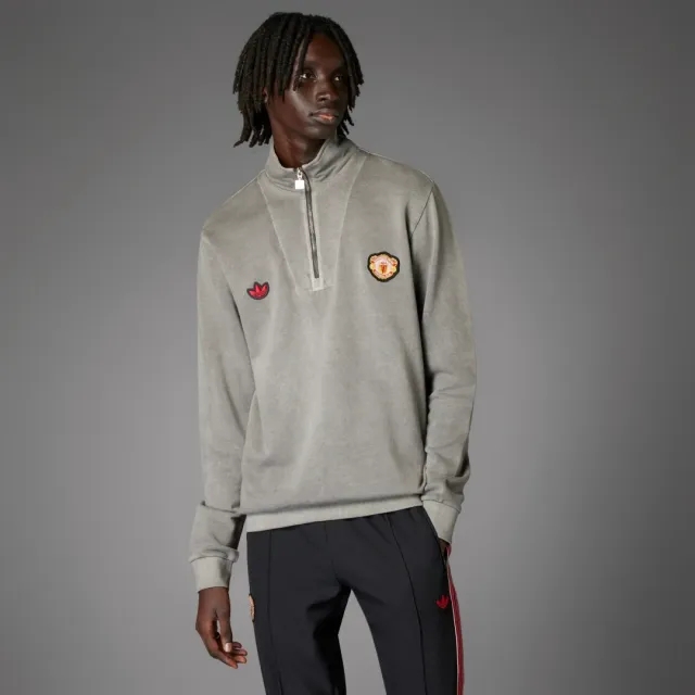adidas Manchester United Terrace Icons Half-Zip Top