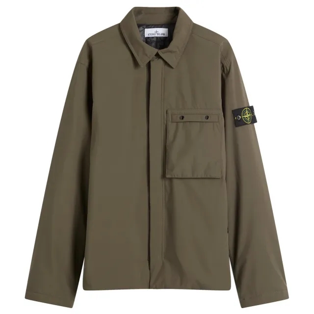 Stone Island Men's Soft Shell-R Primaloft Jacket Military Green