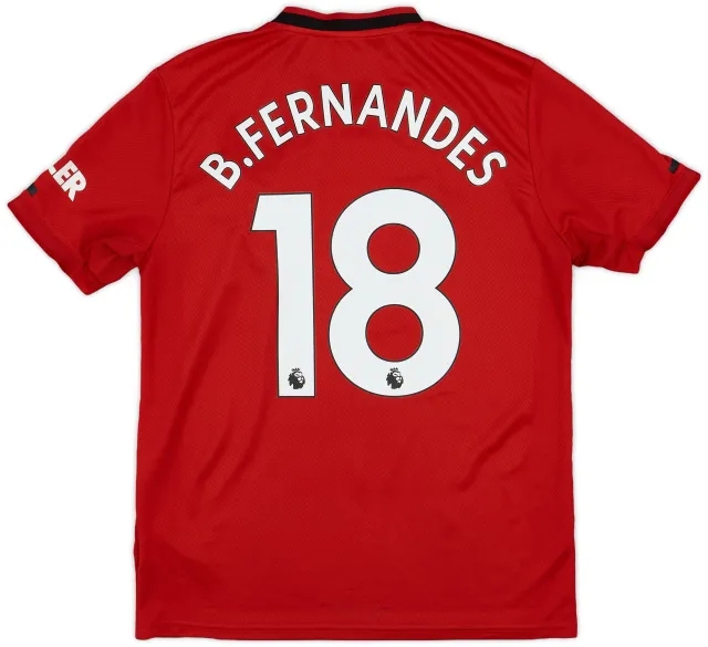 adidas 2019-20 Manchester United Home Shirt B.Fernandes #18 - 7/10 - (M)
