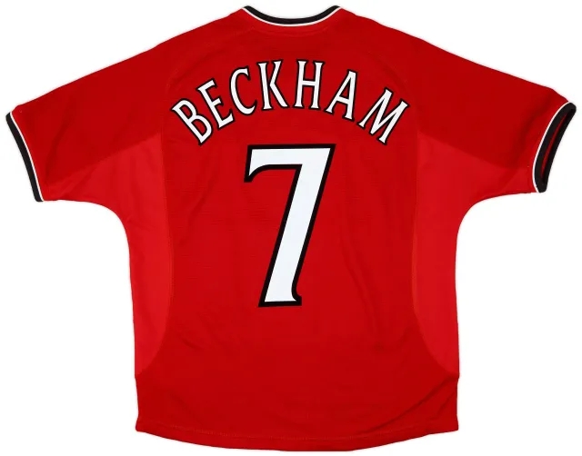 Umbro 2000-02 Manchester United Home Shirt Beckham #7 - 8/10 - (Y)