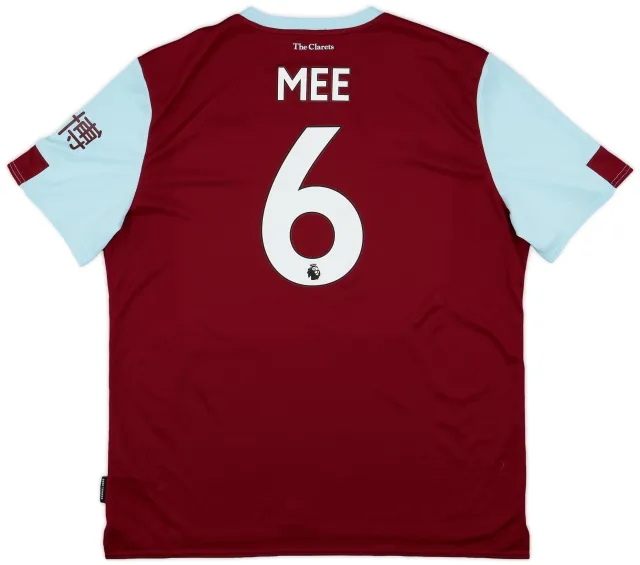 Umbro 2019-20 Burnley Home Shirt Mee #6 - 8/10 - (XXL)