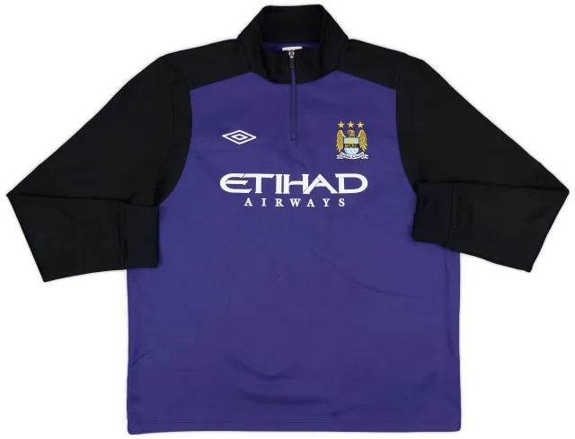 2012-13 Manchester City Umbro 1/4 Zip Drill Top - 8/10 - (XXL)
