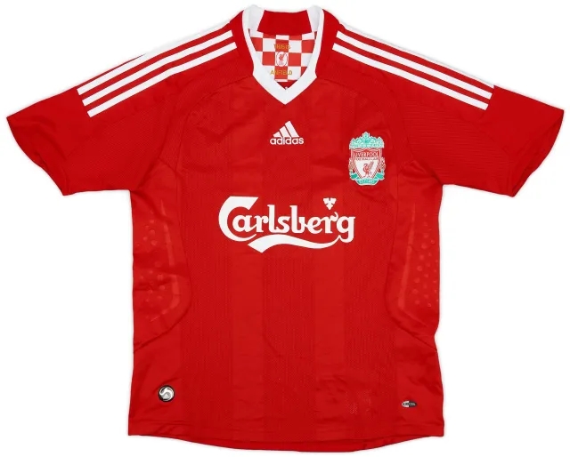 adidas 2008-10 Liverpool Home Shirt - 9/10 - (L.Boys)