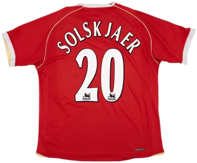 Nike 2006-07 Manchester United Home Shirt Solskjaer #20 - 5/10 - (L)