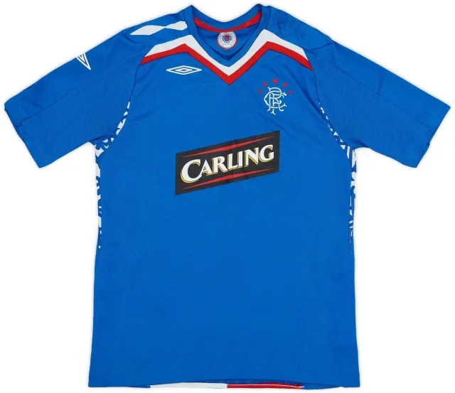 Umbro 2007-08 Rangers Home Shirt - 6/10 - (L.Boys)