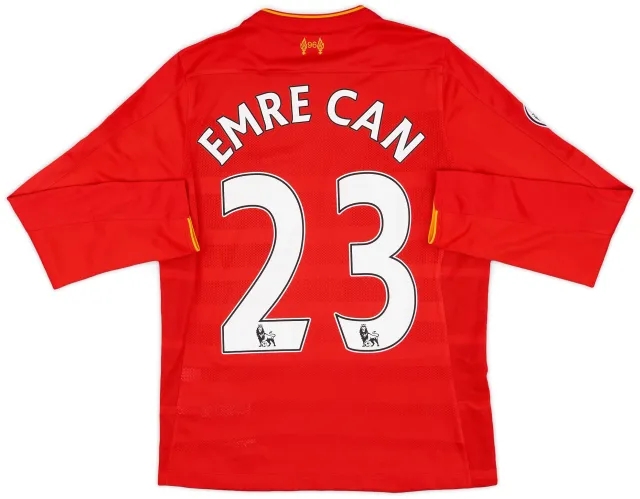 NewBalance 2016-17 Liverpool Home L/S Shirt Emre Can #23 - 9/10 - (XL.Boys)