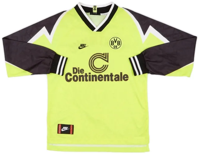 Nike 1995-96 Borussia Dortmund Home L/S Shirt #9 - 8/10 - (XL.Boys)