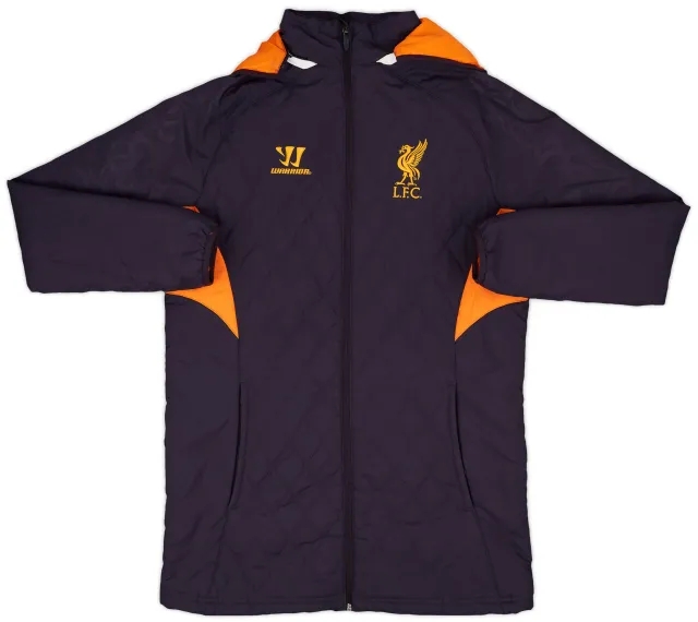2012-13 Liverpool Warrior Hooded Padded Bench Coat - 9/10 - (S)