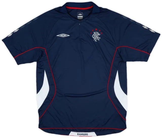 2007-08 Rangers Umbro 1/4 Zip Polo Shirt - 8/10 - (XL)